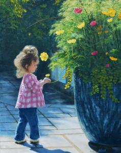 Maddy With Flowers By Alex Vishnevsky